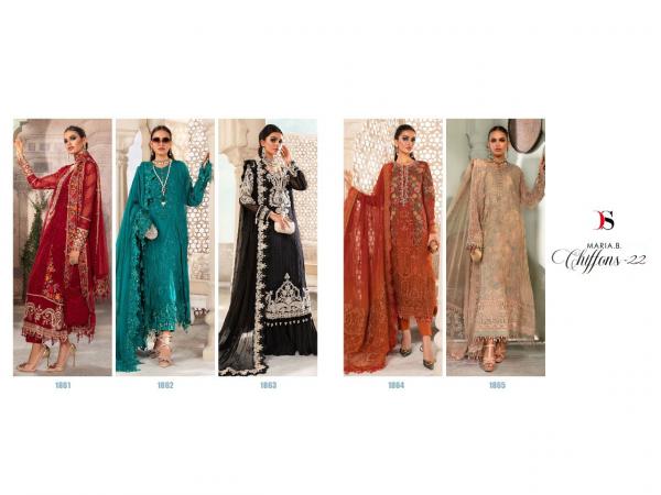 Deepsy Maria B Chiffons 22 Pakistani Georgette Designer Salwar Suits Collection 